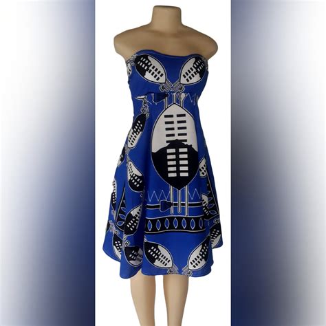 Modern traditonal royal blue swazi dress - Marisela Veludo - Your Personal Fashion Designer