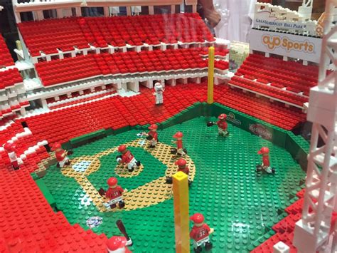 Lego Model Of Great American Ball Park Cincinnati Reds