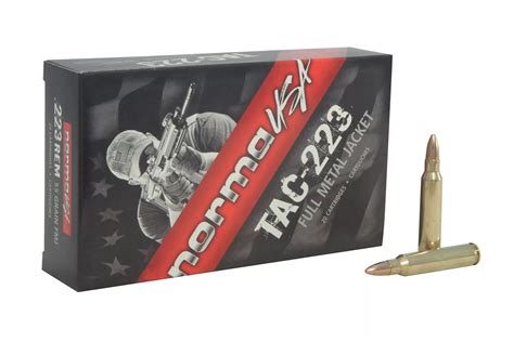 Norma Usa 223 Rem 55 Grain Full Metal Jacket TAC 223 800 Round Case