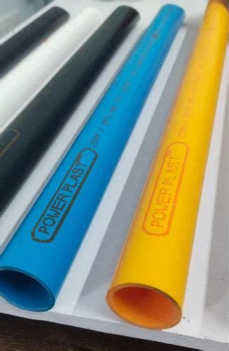 POWER PLAST Yellow Blue 20 Mm MMS Electrical Pvc Pipe Isi Type Heavy