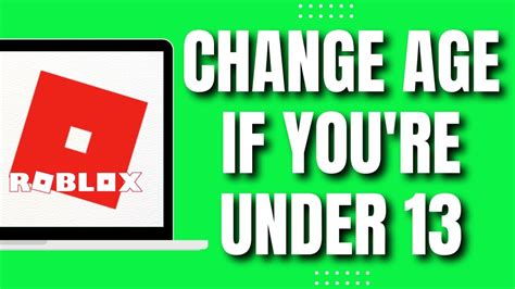 How To Change Age On Roblox If Under 13 Quick Easy 2023 YouTube