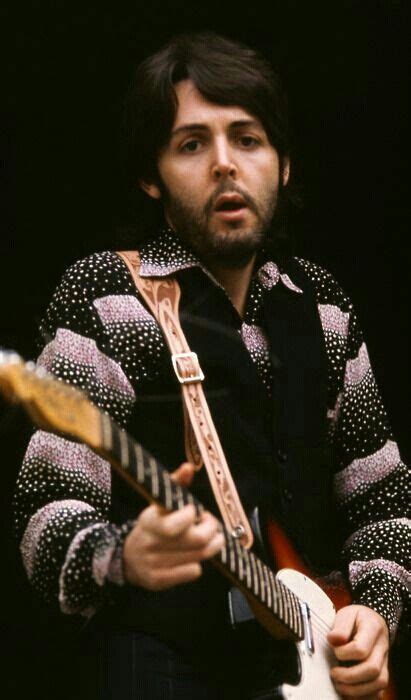 Paul Mccartney Playing Electric Guitar At Home Photo By Linda