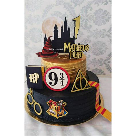 Topper De Bolo Harry Potter Bolo De Andar Harry Potter Topo De Bolo