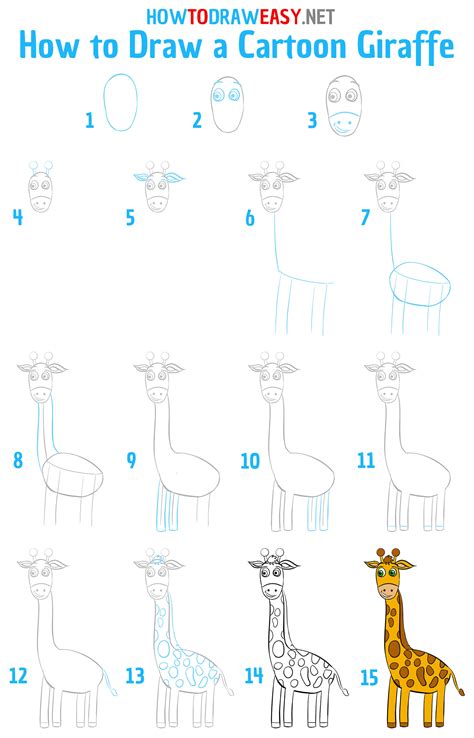 How To Draw A Baby Giraffe Really Easy Drawing Tutorial Girafe Dessin