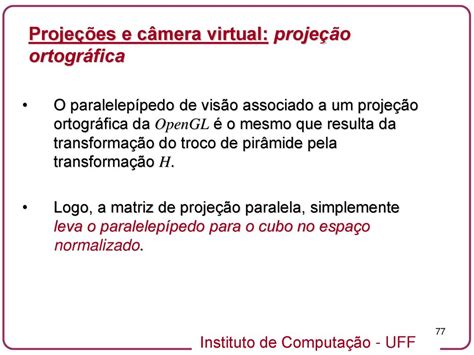 Computa O Gr Fica I Conte Do Professor Proje Es E C Mera Virtual