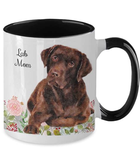 Chocolate Lab Mom Two Tone Coffee Mug Chocolate Labrador T Etsy