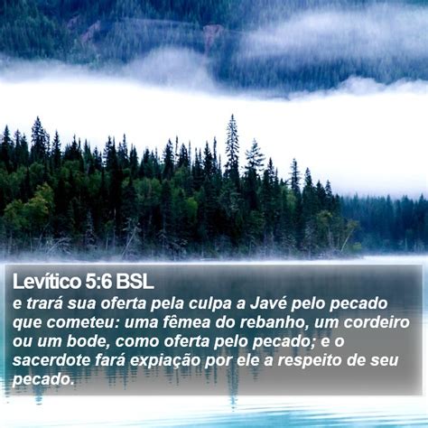 Levítico 5 6 BSL e trará sua oferta pela culpa a Javé pelo