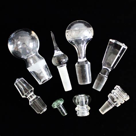 Vintage Antique Glass Stoppers Bottles Decanters Carafe