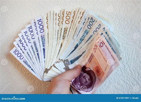 Norwegian kroner currency stock image. Image of depth - 41817891