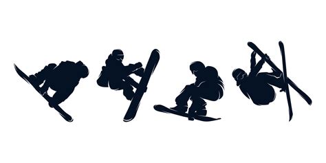 Skiing Stylized Silhouette Symbol 44238882 Vector Art At Vecteezy