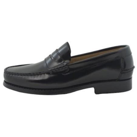 ZAPATO MOCASÍN MARCA BENAVENTE CLÁSICO ANTIFAZ PIEL NEGRO NIÑO