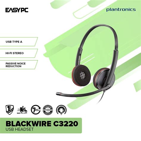 Plantronics Blackwire C3220 Wired Headset – EasyPC