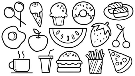 How To Draw Food Items Healthy V Unhealthy Fruits Drawing Ice Cream