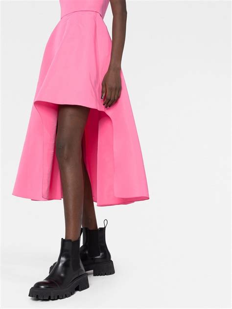 Alexander Mcqueen Sweetheart Neck Asymmetric Dress Farfetch