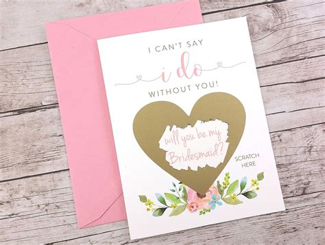 Will You Be My Bridesmaid Scratch Off Card Bridesmaid