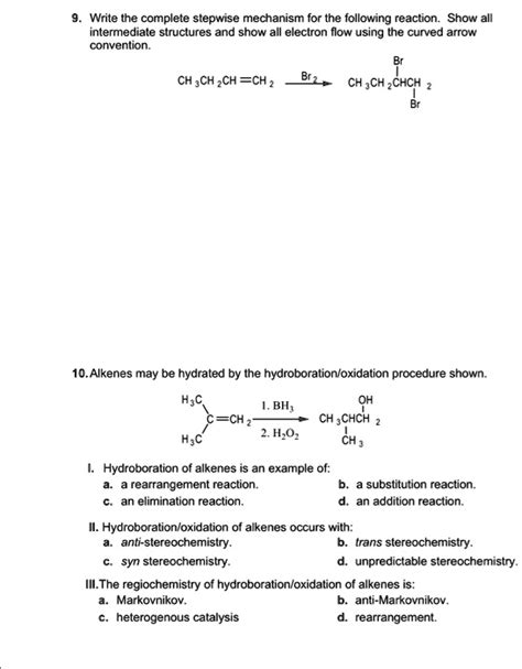 SOLVED Write The Complete Stepwise Mechanism For The Following