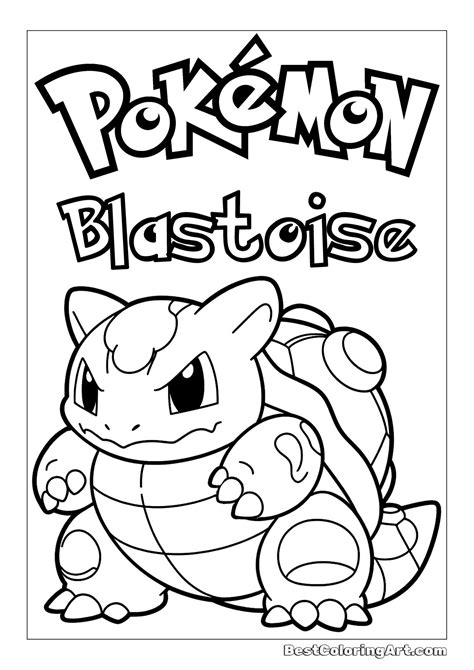 Blastoise Pokemon Coloring Page Coloring Pages BestColoringArt