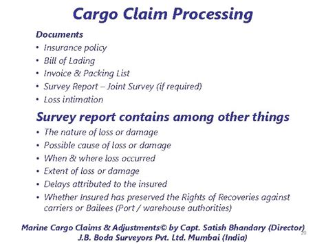 Marine Cargo Claims Adjustments An Overview Welcome Namaste