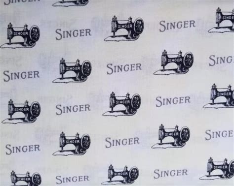 Sewing With Singer By Robert Kaufman Cotton Quilt Sewing Fabric Design 2 Yards Ebay