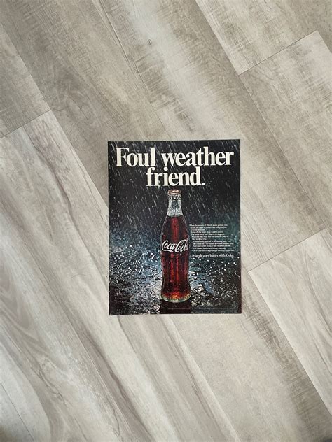 Vintage Paper Ad Coca Cola Foul Weather Friend Etsy