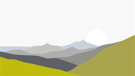 Illustration De Paysage De Montagne Dans Un Style Design Plat Simple