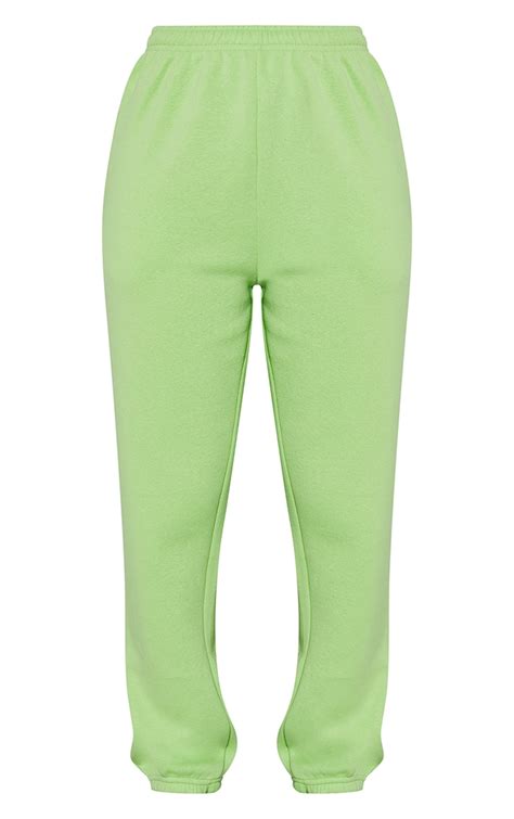 Lime Green Sweat Pant Sweatpants Pants Prettylittlething Ca