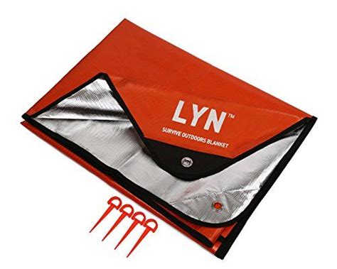 Lyn Heavy Duty Emergency Blanket Survival Gear Waterproof Insulated Blanket Emergency Tarp For