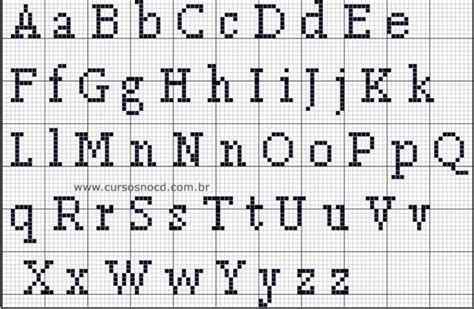 ARTESANATO Alfabeto Em Ponto Cruz Letras Pequenas Alfabeto