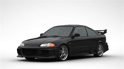 Honda Civic Ej1 Coupe The Fast And The Furious Model Turbosquid 1994286