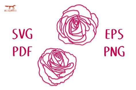 Delicate Roses Svg Cut File Graphic By Nic Squirrell · Creative Fabrica