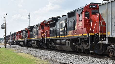 Four Cn C Locomotives Trail On Cn A Youtube