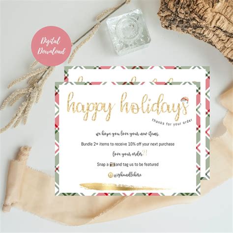 Editable Holiday Business Thank You Card, Happy Holidays Thank You ...