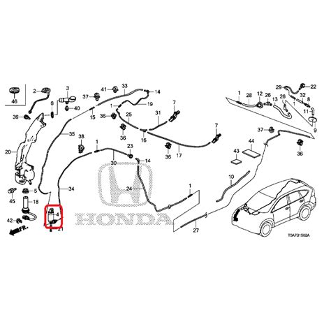 Honda Cr V Windscreen Washer Motor Honda Direct Parts