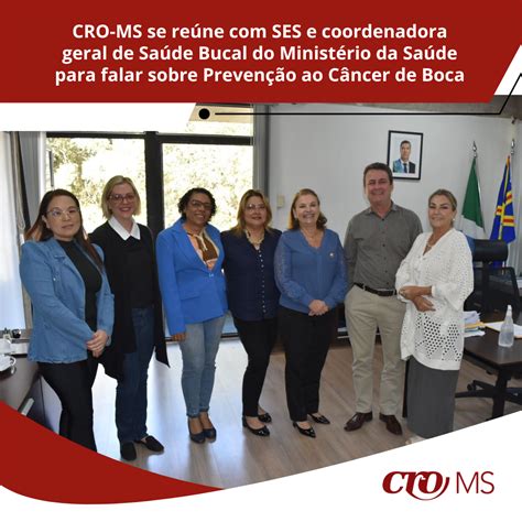 Cro Ms Se Reúne Com Ses E Coordenadora Geral De Saúde Bucal Do