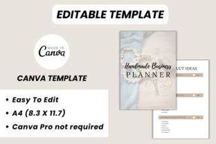 Handmade Business Planner Canva Template Graphic By DIGITAL PRINT BOX