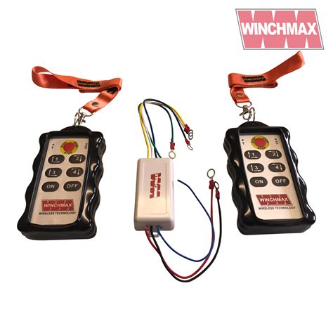 WIRELESS WINCH REMOTE CONTROL TWIN HANDSET WINCHMAX BRAND 12V 12 VOLT