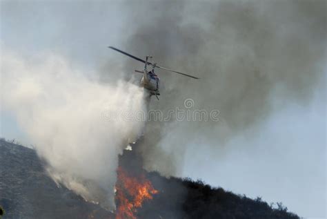 Helicopter Water Drop Stock Image Image Of Wild Brush 5837833