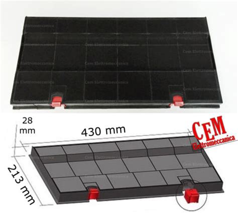 Filtro Ai Carboni Attivi Per Cappa X Mm Cucina Aeg Elica