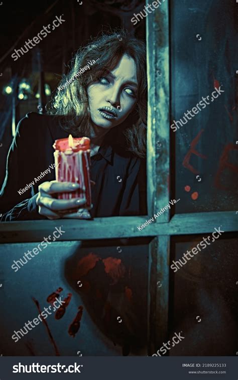 Horror Scene Scary Ghost Girl Looks Stock Photo 2189225133 Shutterstock