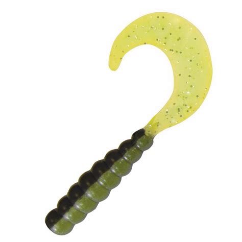 Kalin's 2" Triple Threat Grub Fishing Lure, Chartreuse & Shad, 2TG10 ...