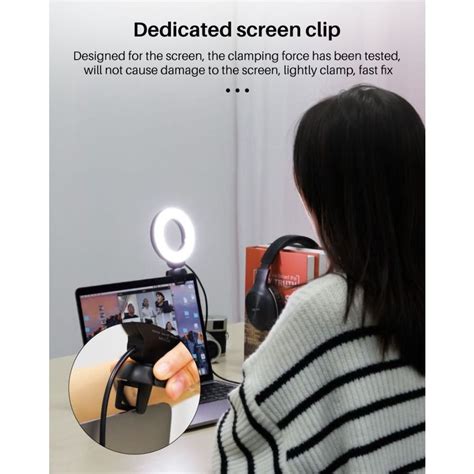 Ulanzi VIJIM CL06 Video Conference Ring Light Laptop Clip Kit Clamps