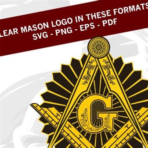 Freemason Logo Masonic Svg Mason Square Compass Freemason Etsy