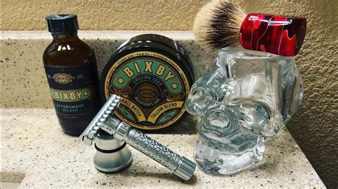 New Bixby Shave Soap Pearl Flexi Open Comb Razor In Todays Fathers