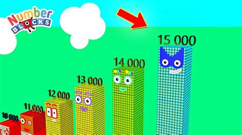 Numberblocks Comparison 1000 7000 10000 15000 Standing Tall