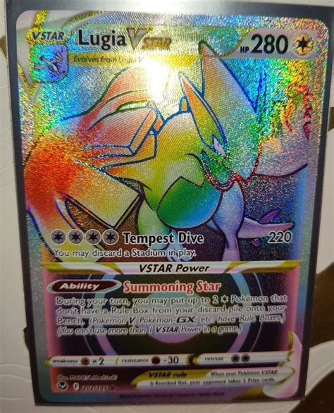 LUGIA VSTAR 202 195 NM Rainbow Secret Rare Silver Tempest Pokemon TCG