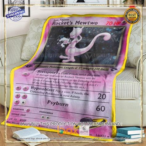 Rocket S Mewtwo Pokemon Blanket Express Your Unique Style With