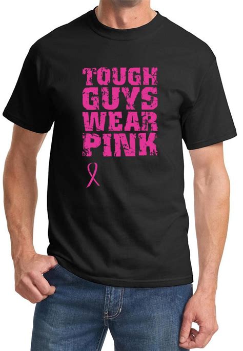 Breast Cancer Shirt Tough Guys Wear Pink Tee T Shirt Breast Cancer