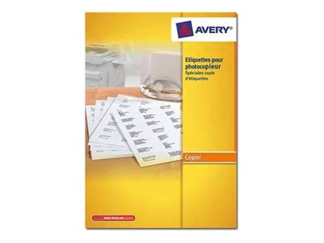 Avery Papier adhésif permanent blanc 70 x 35 mm 2400 étiquette