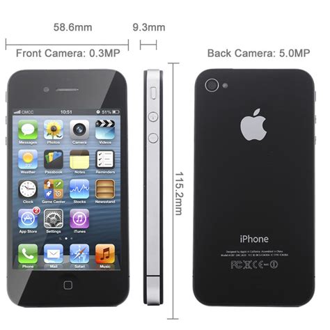 Iphone 4 Refurbished Original Unlock Apple Iphone 4 Model A1332 16gb Standard Packageblack