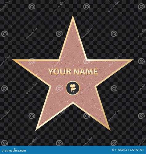 Creative Vector Illustration Of Sidewalk Famous Actor Star Hollywood